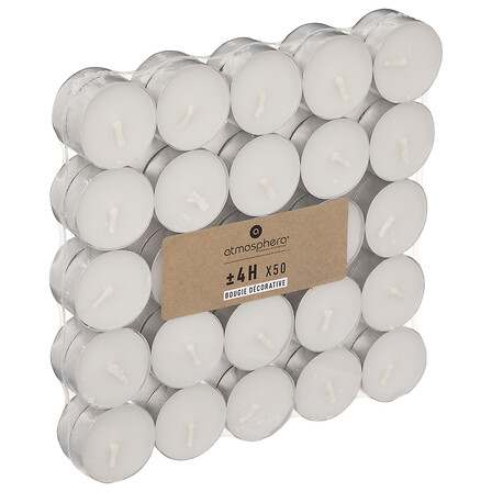  bougie chauffe-plat x50 many blanche d3.7, ...