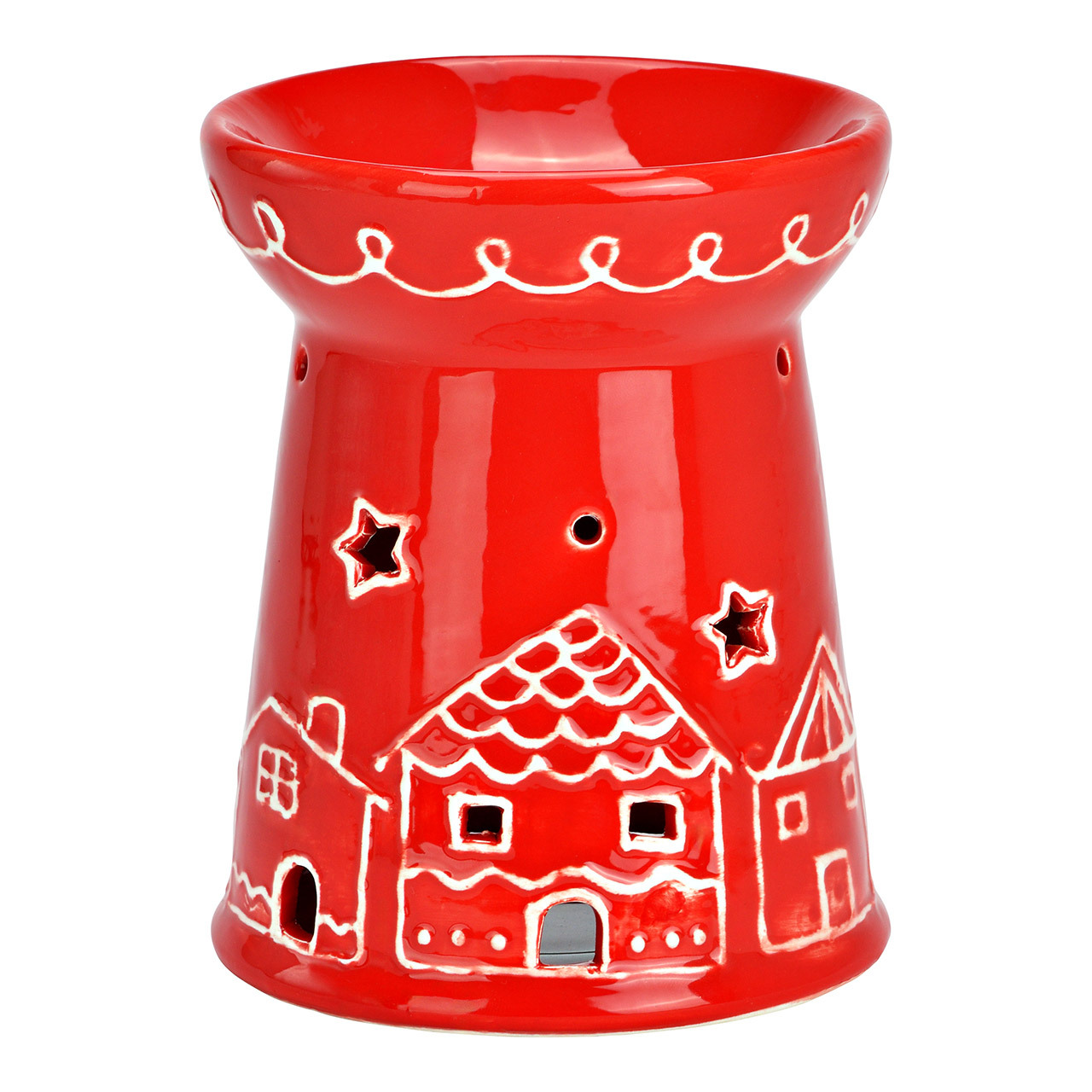  Lampe à parfum avec décor en porcelaine en ...