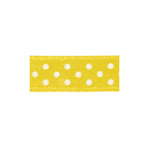 Nastro di raso con punti, giallo, 10 m (2) Nastro di raso con punti, giallo, 10 m (2)