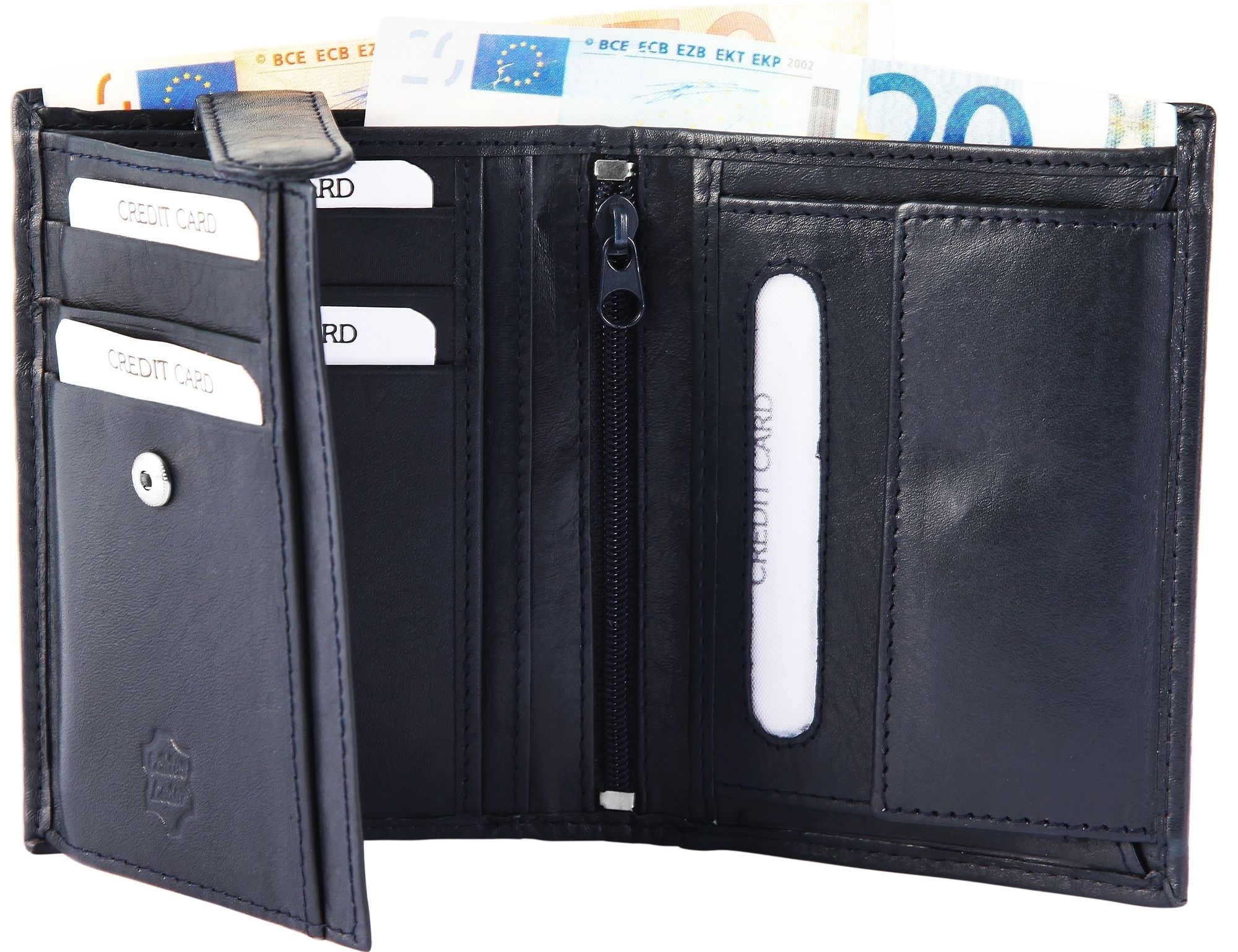  Akzent Herren Geldbörse aus Echtleder in ...