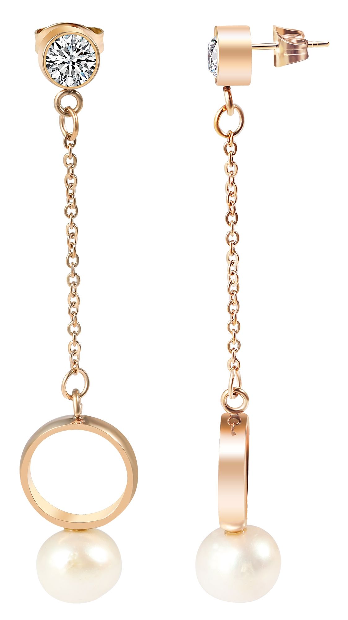  Boucles d'oreilles en acier inoxydable ...