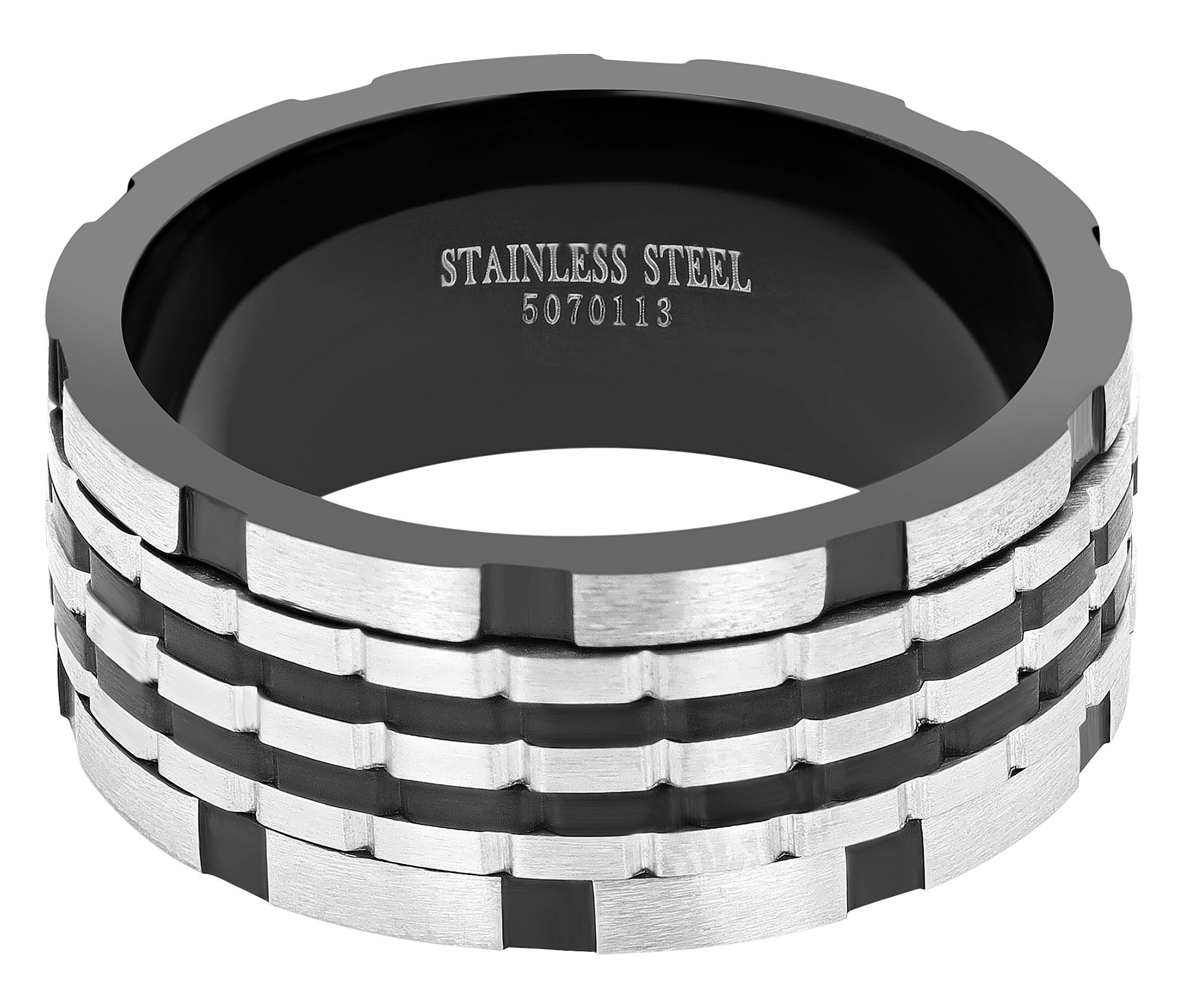  Bague accent acier inoxydable Jotham , homme, El