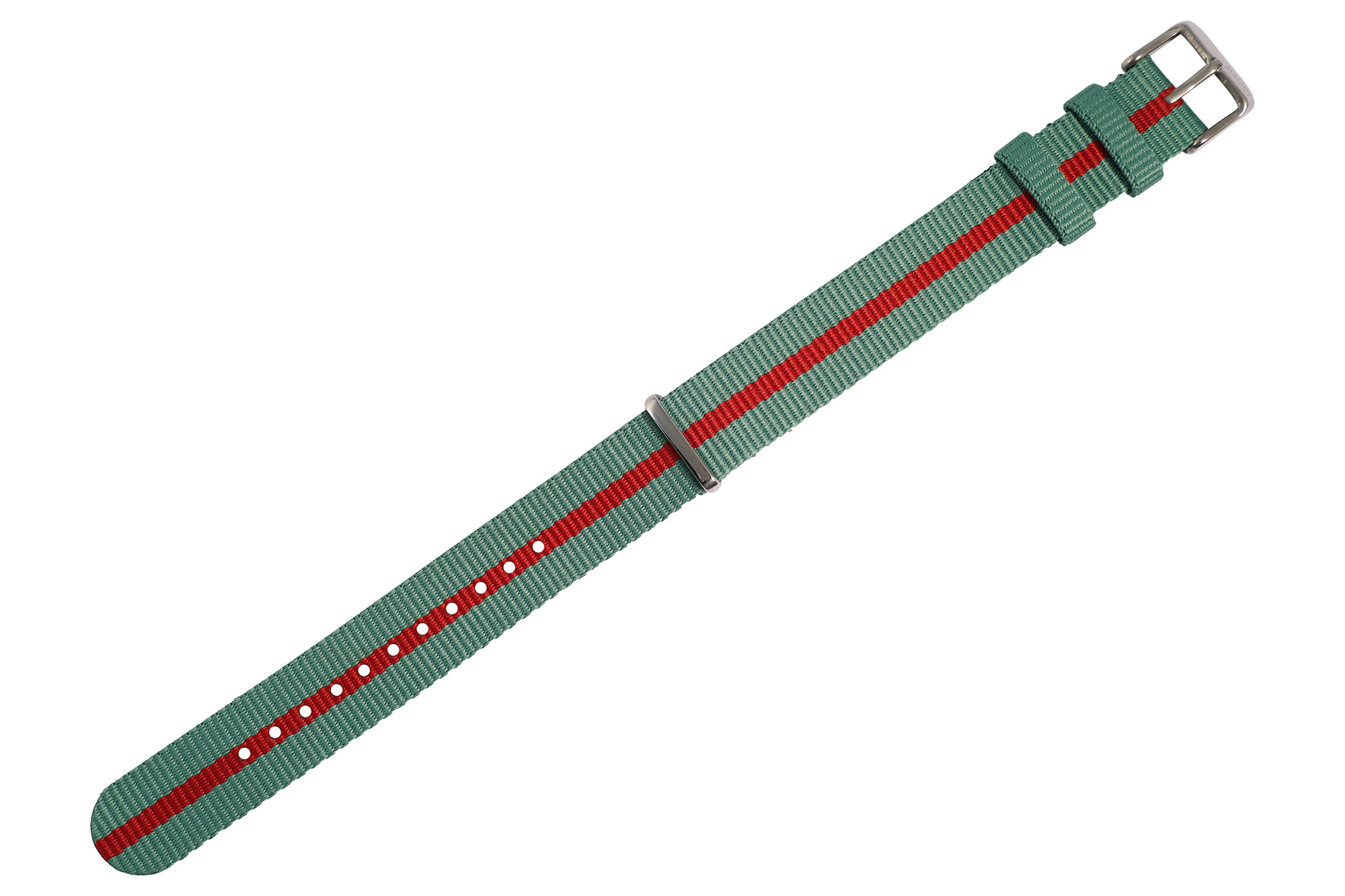  Moderno Milano - Nylon NATO band, 20 mm, (groen/ro