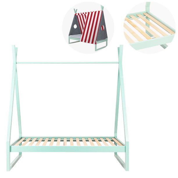  Kinderbed wit 140x70 blauw