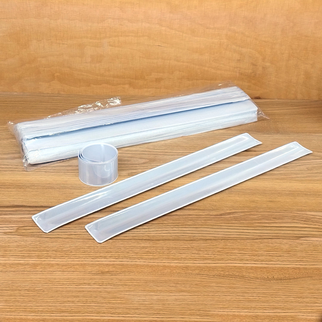  Reflektierendes Armband, 30 cm, silber, zusammenro