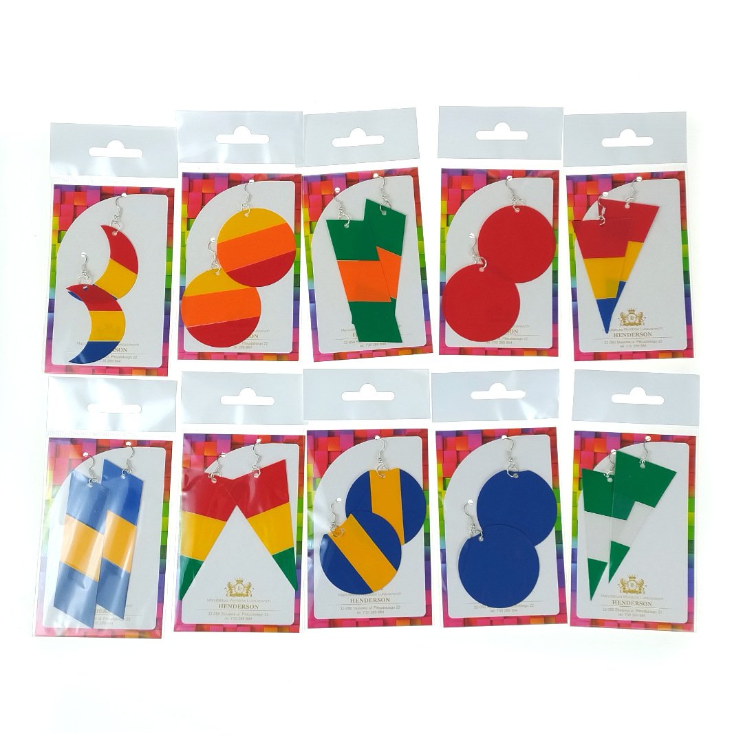  Geometrische Pop-Ar plastic oorbellen