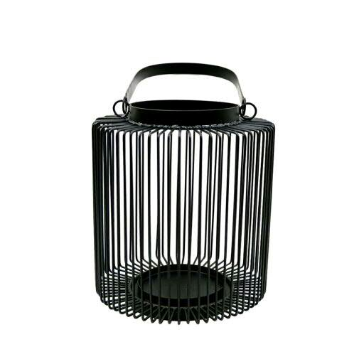  Windlicht Draht D21xH24cm rund schwarz