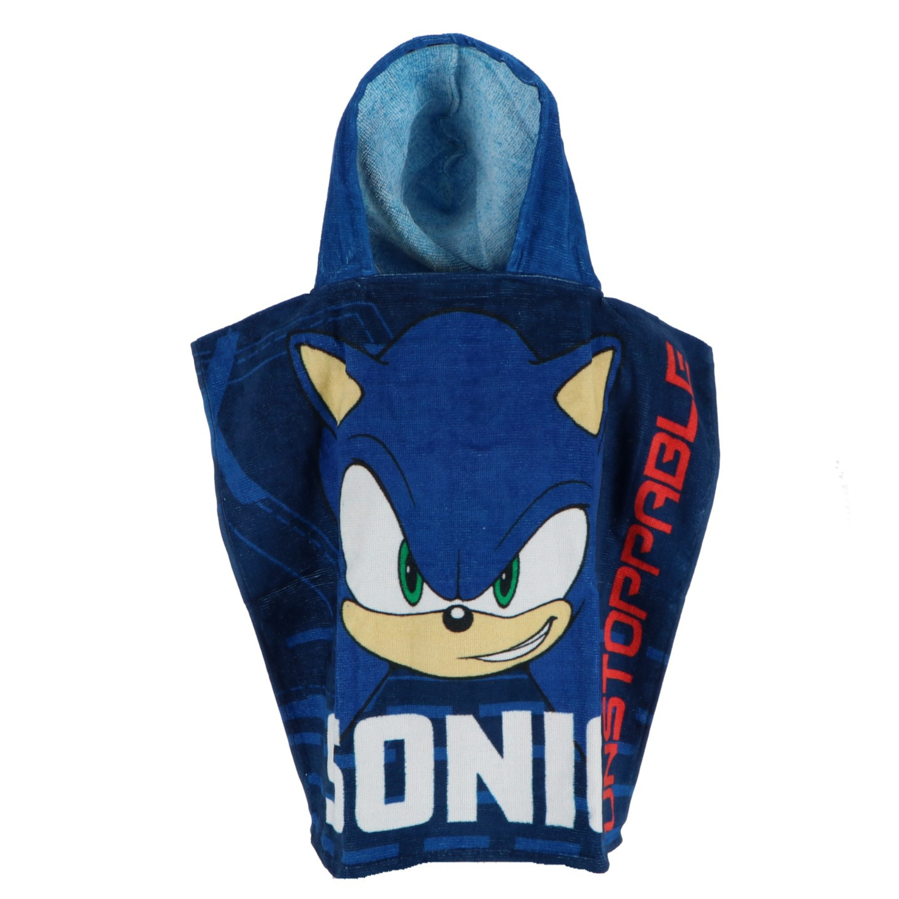 Badponcho Sonic met capuchon, geschikt voor kinder