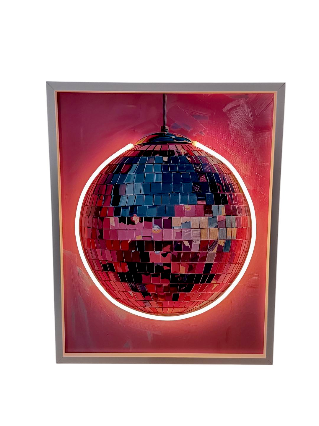  Tableau LED boule disco 40x50cm, 6 piles AA non in