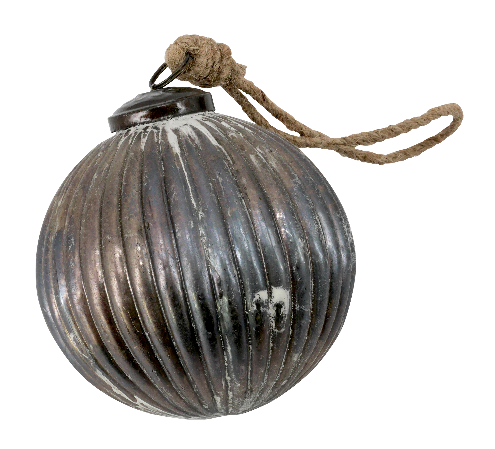  Glazen bol 10cm om op te hangen grijs