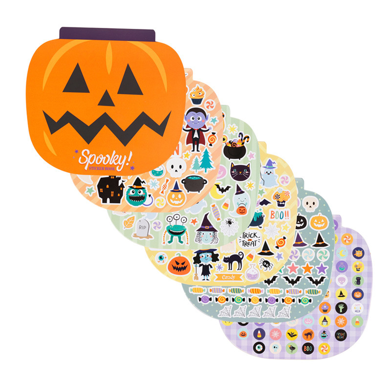  Gruseliges Kürbis-Stickerbuch