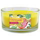 Candle Citronella 250g yellow in glass with 2 wick