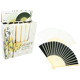 Bamboo fan 2 colors assorted black-and-white