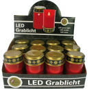 Grablicht electric 12cm red in Display without bat