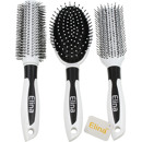 Hairbrush exclusive white 3- times assorted 23cm